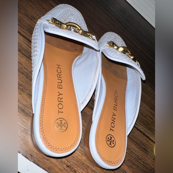 Tory Burch✨Mules Horsebit loafers RARE woven leather clogs slippers - Picture 14 of 15
